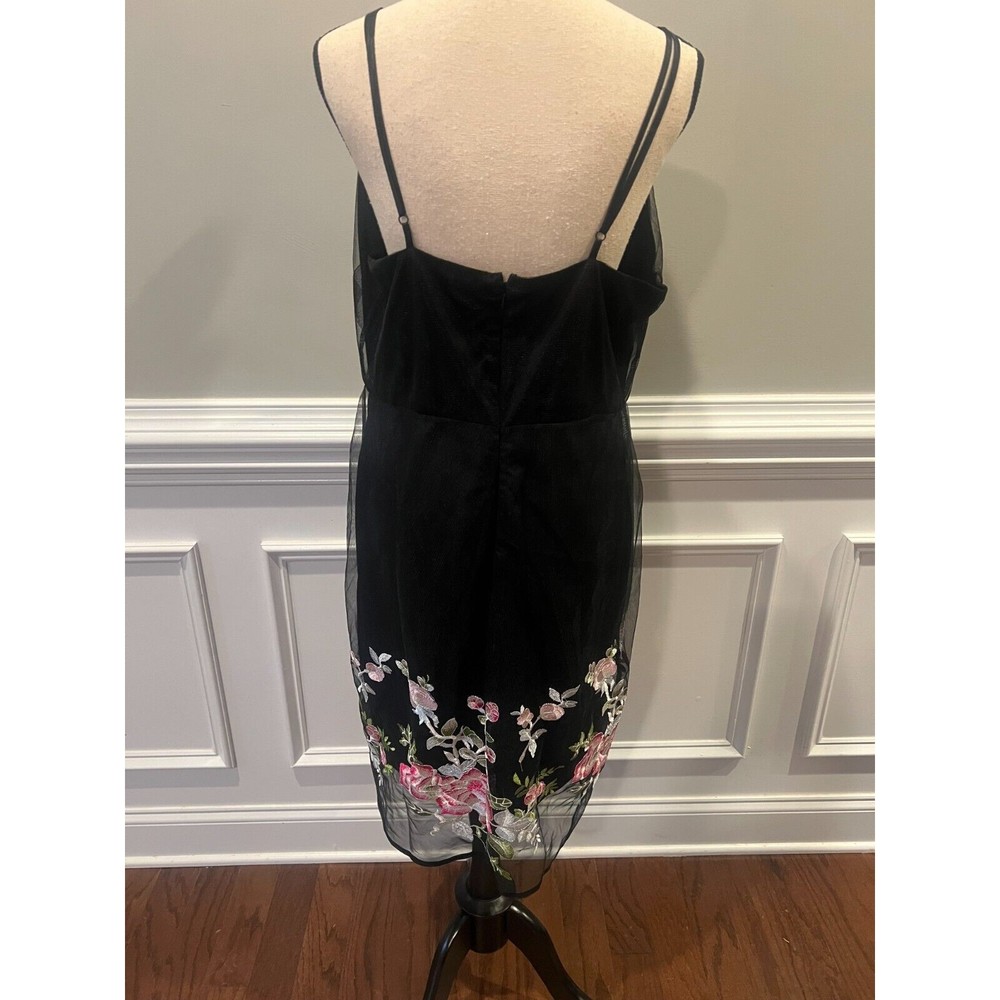 ABS Collection Little Black Dress Embroidered Sz 14 NWT - Picture 6 of 9